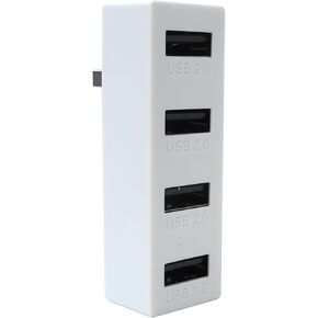 4-Ports USB Hub 2.0 for Xbox Series S Console, High Speed USB Hub Splitter Expansion Adapter, Multiple USB Ports Connects Multiple Devices for Gaming(White)