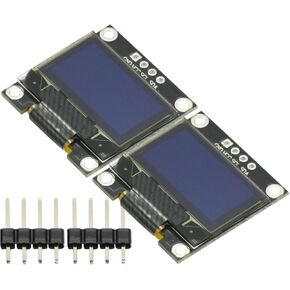 2 Pcs 0.96 inch IIC I2C Serial White OLED Display Module 128X64 I2C SSD1306 12864 LCD Screen Board 0.96" for Arduino Raspberry Pi