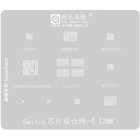 ZEZEFUFU Steel Reballing Stencil Chip Net for Switch Console Accessories, Chip Tin Planting Net Repair Parts