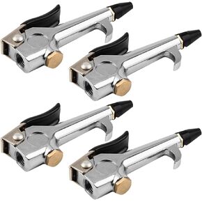 4-Pack Pneumatic Air Blow Guns with Safety Nozzle, Zinc Alloy Heavy Duty Compressed Air Duster Guns