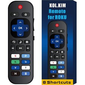 A Universal Remote for Roku TV Remote for TCL Hisense Onn Insignia Roku TVs Remotes Replacement Control for Phillips Sharp Element Jvc TLC Hi Sense Ruku. Romu TV Remote Replacement (TV)
