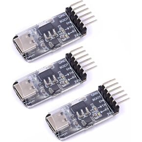 Teyleten Robot Auto Downloader Burner USB to Serial Burner Module USB to TTL Module for ESP32 ESP8266 3pcs