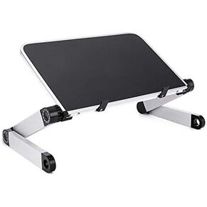 Computer Radiator Aluminum Alloy Laptop Portable Foldable Adjustable Laptop Desk Computer Table Stand Tray Notebook PC Folding Desk Table (Size : M)