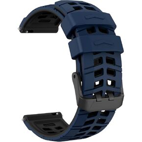 Overstep 22mm Silicone Band متوافق مع Garmin Vivoactive 4 ، Venu 3/2 ، Forerunner 265 ، 255 ، Samsung Gear S3 Frontire ، Galaxy Watch 46mm/Watch 3 45mm Smart Watch ، Resembection Quick Sport Watch Strap in Kuwait