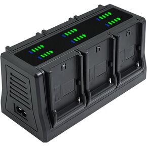 Camera Charger Base 6-Bay Battery Charger Base for Sony NP-F Series Camera Accessory