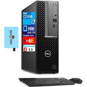 Dell OptiPlex 7020 Plus SFF Business Desktop (Intel i7-14700, 128GB DDR5, 8TB SSD, WiFi 6E, Bluetooth 5.3, RJ-45, 3 Display Port, Wireless KB & Mouse, Win11Pro) w/DKZ USB Port Expander