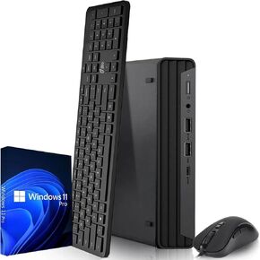 BTO HP ProDesk 600 G6 Mini Desktop Computer PC, Intel Core i5-10500T 10th Gen. Processor, 16GB DDR4 Ram, 256GB SSD, DisplayPort, WiFi, Keyboard & Mouse, Windows 11 Pro (Renewed)