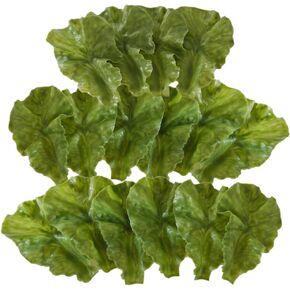 DinQ Pack of 10 Fake Lettuce Leaves Artificial Leafy Green Vegetables Plastic Lifelike Salad for Festival Home Kitchen Cabinet Decoration in Kuwait