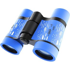 مناظير 4x30 تلسكوب المطاط الأطفال الملونة تلسكوب ثابت التكبير الثابت مضاد للانكسيد نظارات الحقل المحمولة الأطفال (اللون: د) (الأزرق)