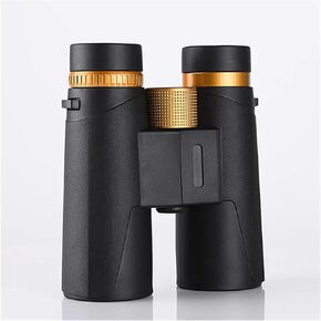 Black Gold Hunting Hiking Binoculars 12X42 High Definition Transparent BAK4 Full Optical Birdwatching Telescope(10X42)