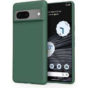 Vanjua Case Compatible with Google Pixel 7, Stylish Silicone Slim Full Body Protective Phone Cover for Google Pixel 7 Case 6.3 inch Black
