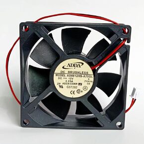 New AD0812HS-A70GL DC12V 0.25A 80×80×25mm 2-Wire Cooling Fan