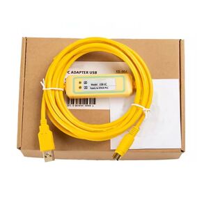 USB-XC for XD XE PLC Programming Cable Universal DVP Communication Data Download Cable Round 8-pin Stable Transmission High-Speed Stable Model Gold-Plated Plug FT232RL Chip Yellow 3m