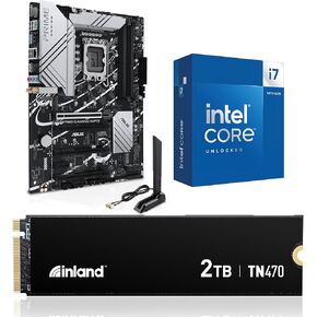 INLAND 3-in-1 Combo: Intel Core i7-14700K CPU+ASUS Z790 Gaming WiFi7 Motherboard + TN470 2TB NVMe SSD
