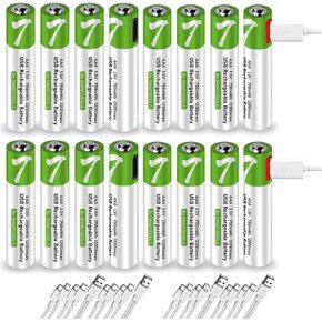 D Batteries, Rechargeable D Batteries 4 Pack,D Cell Batteries with Type C Charger Cable,12000mWh 1.5V Lithium Battery D Size