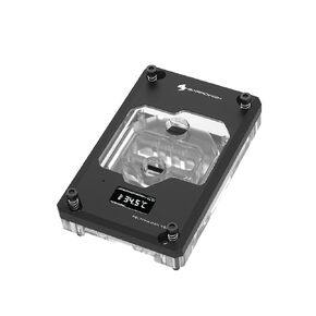 FBLTFHA-04N V2A CPU Water Block لـ AMD RYZEN 3 5 7 9 Socket AM5 AM4 Red Copper Waterblock مع DETRESS TFT DISTRACTION و LRC 2.0 5V 3PIN ARGB LED + ADAPTER (أسود)