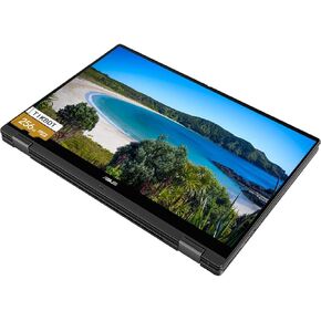 كمبيوتر محمول ASUS Chromebook بشاشة تعمل باللمس مقاس 14 بوصة 2 في 1 - Google Chromebook للبالغين - AMD Ryzen 3-7320C - لوحة مفاتيح بإضاءة خلفية - WiFi 6 - USB C (ذاكرة وصول عشوائي سعتها 8 جيجابايت | SSD سعة 128 جيجابايت + بطاقة SD سعة 256 جيجابايت)