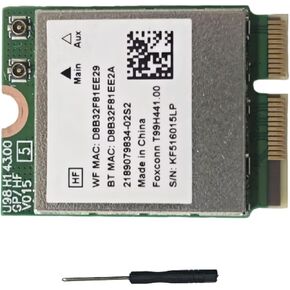 WiFi 6E Wireless Card MTK NGW Bluetooth 5.3 Tri-Band, 2.4GHz 5GHz 6GHz 5400Mbps NGFF M.2 MU-MIMO Mini PCIe Support for Windows 10/11 Dell XPS 13, XPS 15 PC Laptops
