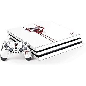 Skinit Decal Gaming Skin Compatible with PS4 Pro Console and Controller Bundle - Officially Licensed Warner Bros Pennywise Bloody Design