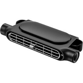 مروحة تبريد المقعد الخلفي للسيارة مع كابل USB Universal الهواء الكهربائي لسيارات الدفع الرباعي ، RV ، شاحنة ، أسود ، 17.5cmx7.5cmx3.4cm in Saudi Arabia