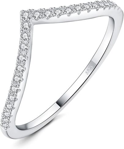 JewelryPalace V Shape Round Cut Moissanite Wedding Band for Women, 14K Yellow Gold Plated 925 Sterling Silver Promise Ring for Her, Simulated Diamond Anniversary Stackable Rings VVS D-F 9 in Saudi Arabia