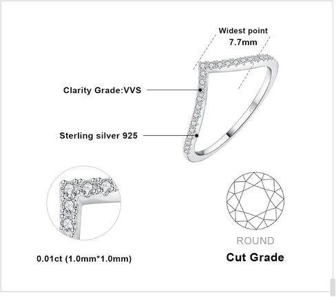 JewelryPalace V Shape Round Cut Moissanite Wedding Band for Women, 14K Yellow Gold Plated 925 Sterling Silver Promise Ring for Her, Simulated Diamond Anniversary Stackable Rings VVS D-F 9 in Saudi Arabia