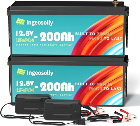 2 حزمة 12V 300AH بطارية الليثيوم - بطارية LifePo4 Deep Cycle مع 200A BMS ، 8000+ دورة ، سعة عالية للنظام RV ، نظام الطاقة الشمسية ، البحرية ، التطبيقات خارج الشبكة (12V600AH/24V300AH） in Saudi Arabia