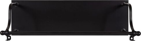 Kate and Laurel Walters Wood and Metal 3-Tier Shelving, 21" x 32", Rustic Brown and Black, Shabby-Chic Industrial Shelves for Storage and Decor in Kuwait