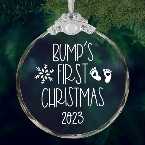 Promoted to Human Grandparents 2023 Ornament - Pregnancy Announcement Gifts for New Grandparents, New Grandma Grandpa - Baby Announcement Grandparents Christmas Crystal Ornament in Saudi Arabia