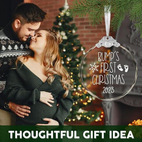 Promoted to Human Grandparents 2023 Ornament - Pregnancy Announcement Gifts for New Grandparents, New Grandma Grandpa - Baby Announcement Grandparents Christmas Crystal Ornament in Saudi Arabia