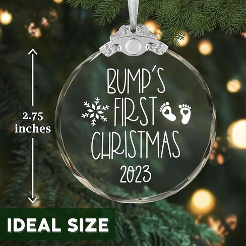 Promoted to Human Grandparents 2023 Ornament - Pregnancy Announcement Gifts for New Grandparents, New Grandma Grandpa - Baby Announcement Grandparents Christmas Crystal Ornament in Saudi Arabia