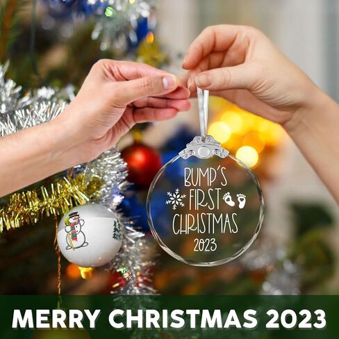 Promoted to Human Grandparents 2023 Ornament - Pregnancy Announcement Gifts for New Grandparents, New Grandma Grandpa - Baby Announcement Grandparents Christmas Crystal Ornament in Saudi Arabia