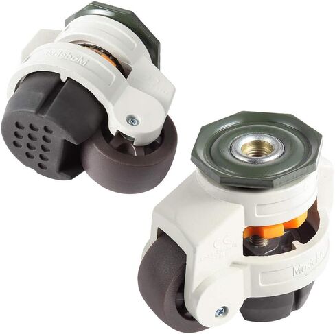 Skelang 4 Pcs Stem Leveling Machine Caster, Retractable Caster Wheel for Industrial Machine Equipment, Heavy Workbench, Movable Furniture, Total Load Capacity 2200Lbs in Saudi Arabia
