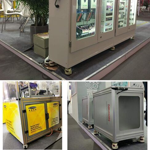 Skelang 4 Pcs Stem Leveling Machine Caster, Retractable Caster Wheel for Industrial Machine Equipment, Heavy Workbench, Movable Furniture, Total Load Capacity 2200Lbs in Saudi Arabia