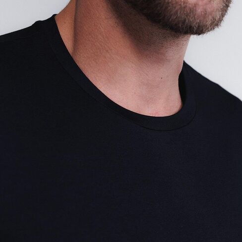 تي شيرت يومي للرجال - مقاس كلاسيكي بأكمام قصيرة، ملابس أساسية، تي شيرت غير قابل للانكماش، قميص للتمرين in Kuwait