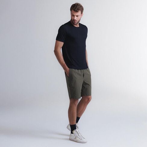 تي شيرت يومي للرجال - مقاس كلاسيكي بأكمام قصيرة، ملابس أساسية، تي شيرت غير قابل للانكماش، قميص للتمرين in Kuwait