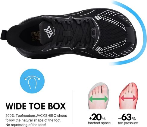 JACKSHIBO أحذية واسعة عند الأصابع للرجال أحذية رياضية واسعة للتمارين الرياضية والتنس وصالة الألعاب الرياضية والتدريبات الواسعة أحذية رياضية بدون إسقاط منصة أحذية رياضية مبطنة ونعل سميك in Kuwait