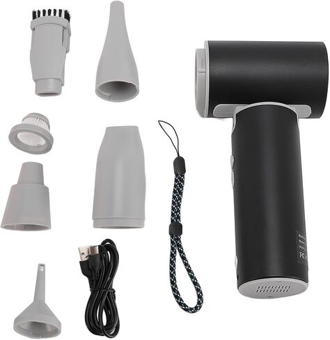 High Efficiency Air Duster with Brushless Motor, 110000 RPM, 5 Gear, 4400mAh, Multiple Nozzles Ideal for Dust Removal, Cooling, and Drying (White) in Saudi Arabia