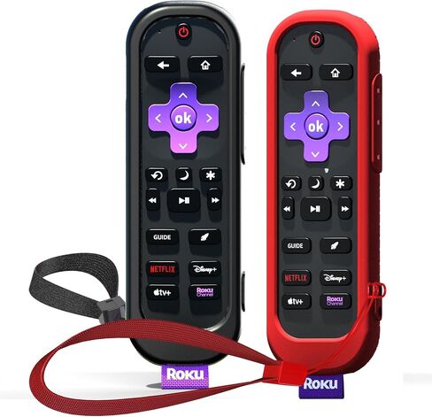 2Pack Cover for Roku Voice Remote Pro (2nd Edition), Case Compatible with Hisense TV Controller, Silicone Sleeve for TCL Smart TV Control Holder Glow in The Dark Purple Blue in Kuwait