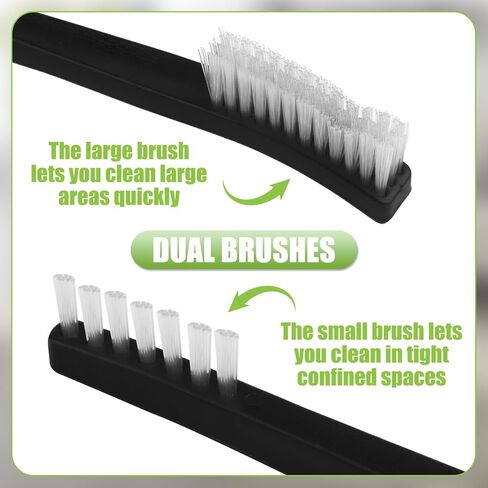 6PCS Double-Ended Gun Cleaning Brush Set Gun Cleaning Supplies Kit 7-inch Nylon Bristle Brushes Plastic Handle Nylon Wire Brushes for Grout,Crevice,Detail Cleaning,All Purpose Cleaners in Kuwait