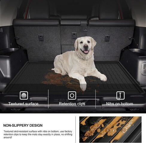 KIWI MASTER Cargo Trunk Mat Compatible with 2019-2024 Subaru Forester Accessories Replace OEM J501SSJ300 All Weather Tray Mat TPE Slush Liner Black in Saudi Arabia