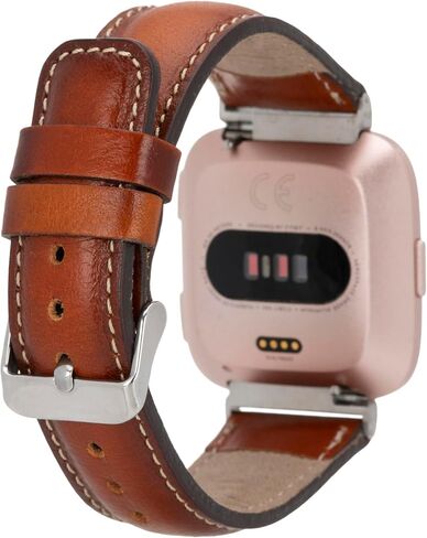 Smart Watch Band, Compatible With Fitbit Versa 1, Versa 2, Versa Lite, Handmade Genuine Leather, Fitbit Watch Band, Replacement Leather Strap for Men & Women in Saudi Arabia