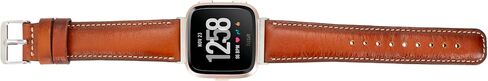 Smart Watch Band, Compatible With Fitbit Versa 1, Versa 2, Versa Lite, Handmade Genuine Leather, Fitbit Watch Band, Replacement Leather Strap for Men & Women in Saudi Arabia