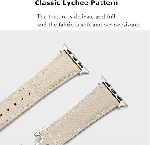 شريط ساعة مغناطيسي جلدي متوافق مع Apple Watch 49mm 45mm 44mm 42 مم 41 مم 38 مم ، مع مشبك على شكل H للنساء الرجال Iwatch Ultra/SE/Ultra 2/Series 10/9/8/7/6/5/4/3/2/1 in Saudi Arabia