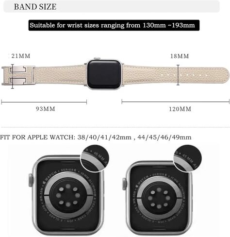 شريط ساعة مغناطيسي جلدي متوافق مع Apple Watch 49mm 45mm 44mm 42 مم 41 مم 38 مم ، مع مشبك على شكل H للنساء الرجال Iwatch Ultra/SE/Ultra 2/Series 10/9/8/7/6/5/4/3/2/1 in Saudi Arabia