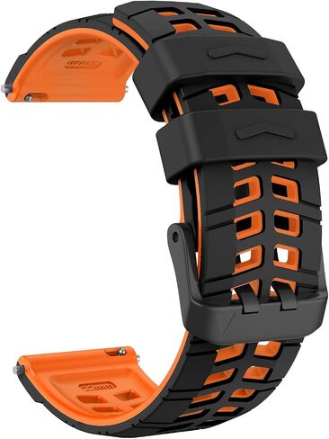 OVERSTEP 22mm Silicone Band Compatible for Garmin Vivoactive 4, Venu 3/2, Forerunner 265, 255, Samsung Gear S3 Frontire, Galaxy Watch 46mm/Watch 3 45mm Smart Watch, Replacement Quick Released Sport Watch Strap in Kuwait