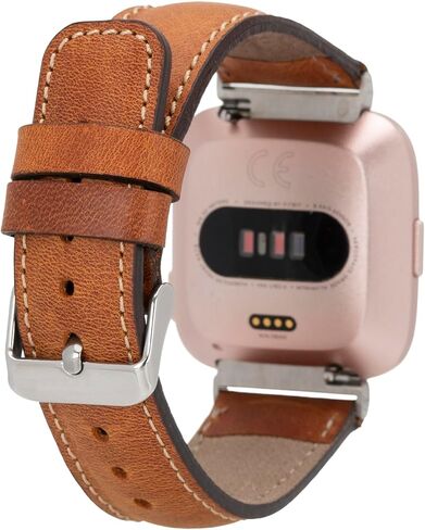 فرقة الساعات الذكية ، متوافقة مع Fitbit Versa 1 ، Versa 2 ، Versa Lite ، جلد أصلي مصنوع يدويًا ، فرقة Fitbit Watch ، حزام جلدي بديل للرجال والنساء in Kuwait