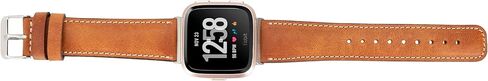 فرقة الساعات الذكية ، متوافقة مع Fitbit Versa 1 ، Versa 2 ، Versa Lite ، جلد أصلي مصنوع يدويًا ، فرقة Fitbit Watch ، حزام جلدي بديل للرجال والنساء in Kuwait