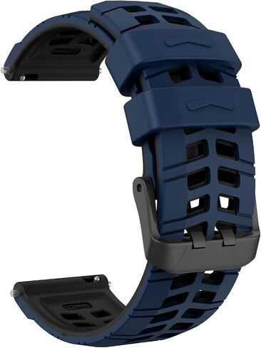 Overstep 22mm Silicone Band متوافق مع Garmin Vivoactive 4 ، Venu 3/2 ، Forerunner 265 ، 255 ، Samsung Gear S3 Frontire ، Galaxy Watch 46mm/Watch 3 45mm Smart Watch ، Resembection Quick Sport Watch Strap in Kuwait