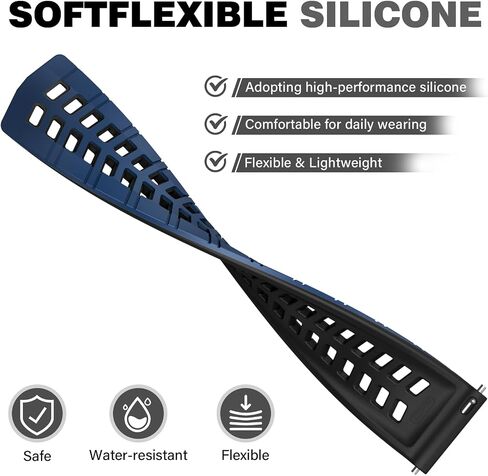 Overstep 22mm Silicone Band متوافق مع Garmin Vivoactive 4 ، Venu 3/2 ، Forerunner 265 ، 255 ، Samsung Gear S3 Frontire ، Galaxy Watch 46mm/Watch 3 45mm Smart Watch ، Resembection Quick Sport Watch Strap in Kuwait